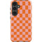 Orange Checkered Galaxy S24 Impact Case