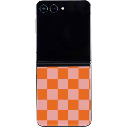 Orange Checkered Galaxy Z Flip5 5G Skin