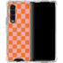 Orange Checkered Galaxy Z Fold4 5G Clear Case