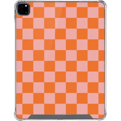 Orange Checkered iPad Pro 12.9in (2020) Clear Case