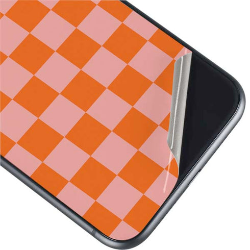 Orange Checkered iPhone 11 Skin