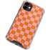 Orange Checkered iPhone 12 Clear Case