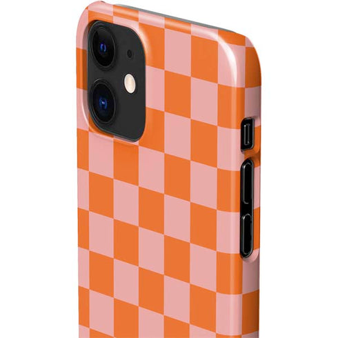 Orange Checkered iPhone 12 Mini Lite Case