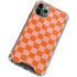 Orange Checkered iPhone 12 Pro Clear Case