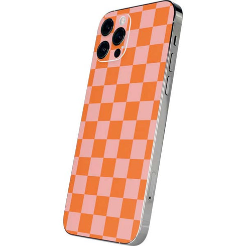 Orange Checkered iPhone 12 Pro Max Skin