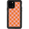 Orange Checkered iPhone 12 Pro Waterproof Case