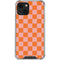 Orange Checkered iPhone 13 Mini Clear Case