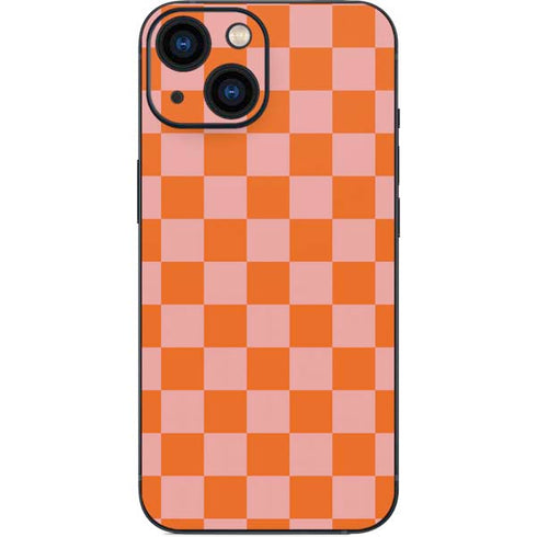 Orange Checkered iPhone 13 Mini Skin
