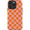 Orange Checkered iPhone 14 Pro Impact Case