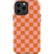 Orange Checkered iPhone 15 Pro Max Impact Case