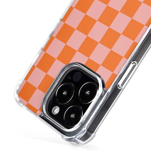 Orange Checkered iPhone 15 Pro Max MagSafe Case