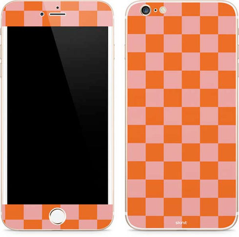 Orange Checkered iPhone 6/6s Plus Skin