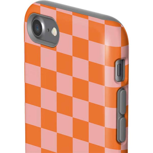 Orange Checkered iPhone SE (2nd & 3rd Gen) Pro Case