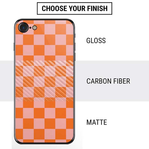 Orange Checkered iPhone SE (2nd & 3rd Gen) Skin