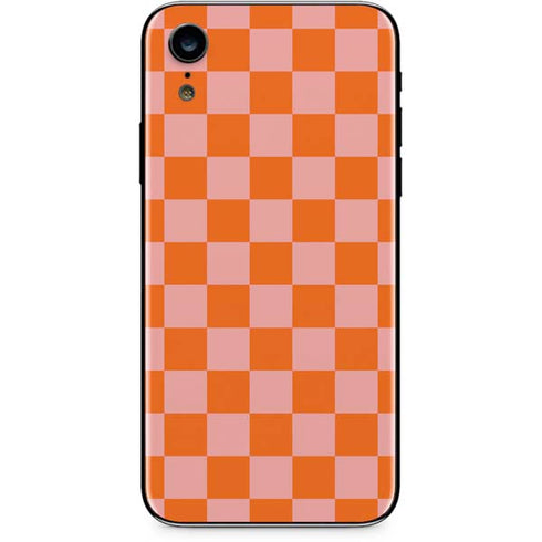 Orange Checkered iPhone XR Skin