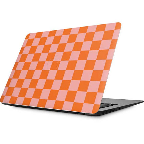 Orange Checkered Apple MacBook Skin