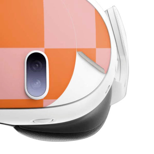 Orange Checkered Meta Quest 3 Skin