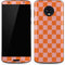 Orange Checkered Moto G6 Skin