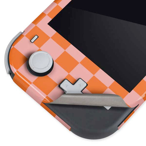 Orange Checkered Nintendo Switch Lite Skin