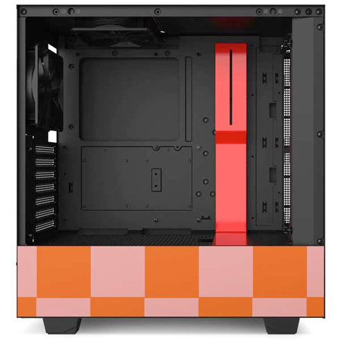 Orange Checkered NZXT H510 Compact ATX Mid-Tower Case Skin