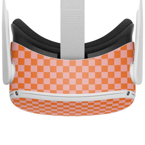Orange Checkered Oculus Quest 2 Skin