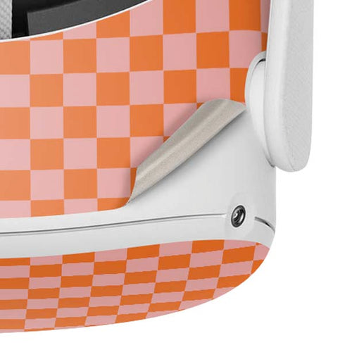 Orange Checkered Oculus Quest 2 Skin