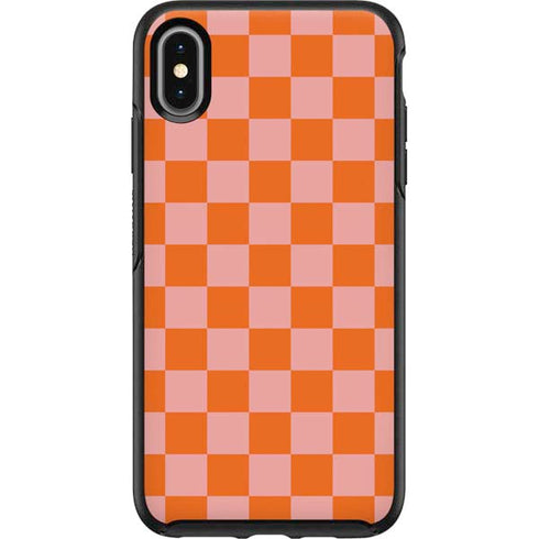 Orange Checkered Otterbox Symmetry iPhone Skin