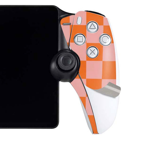 Orange Checkered PlayStation Portal Remote Player Skin