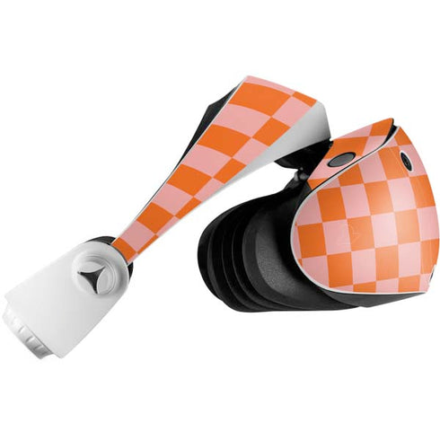 Orange Checkered PlayStation VR2 Skin