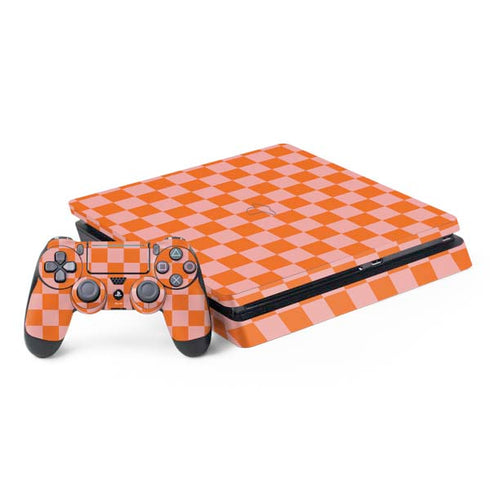 Orange Checkered PS4 Slim Bundle Skin