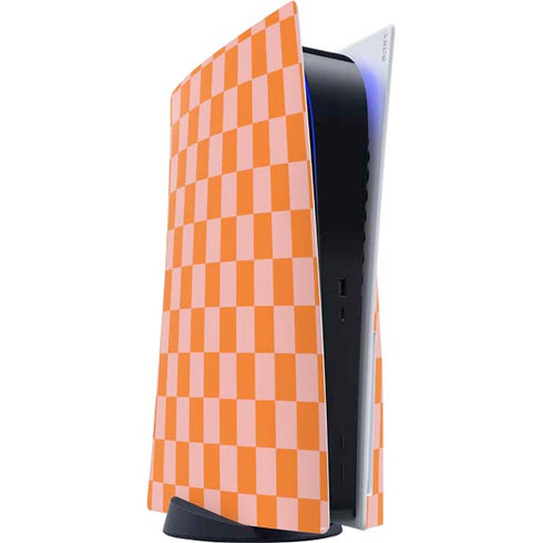 Orange Checkered PS5 Console Skin