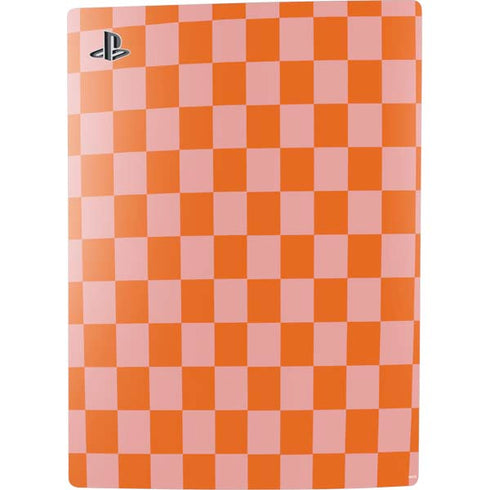 Orange Checkered PS5 Console Skin