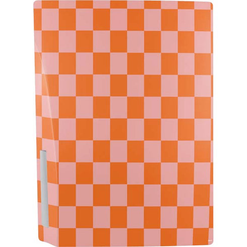 Orange Checkered PS5 Console Skin
