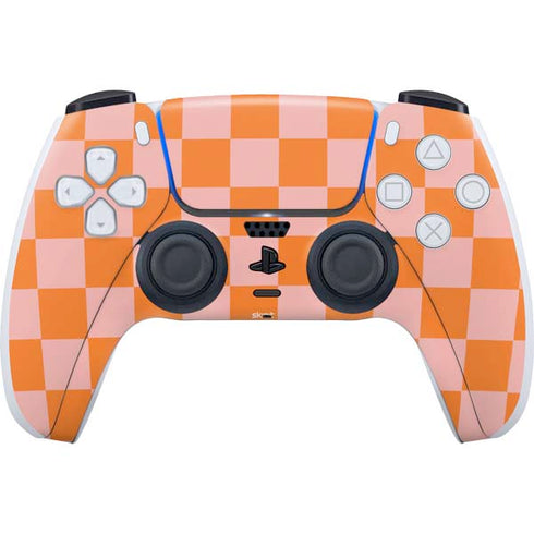 Orange Checkered PS5 Controller Skin
