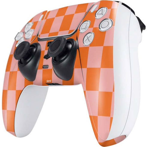 Orange Checkered PS5 Controller Skin