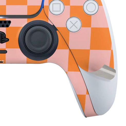 Orange Checkered PS5 Controller Skin