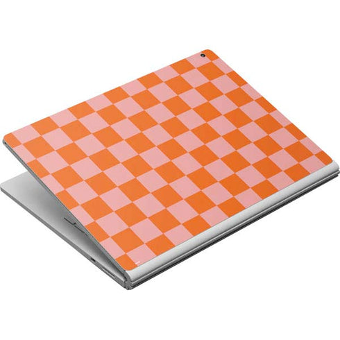 Orange Checkered Surface Book Skin