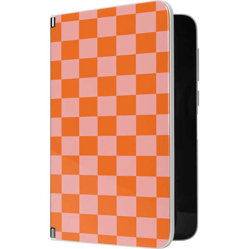 Orange Checkered Surface Duo Skin