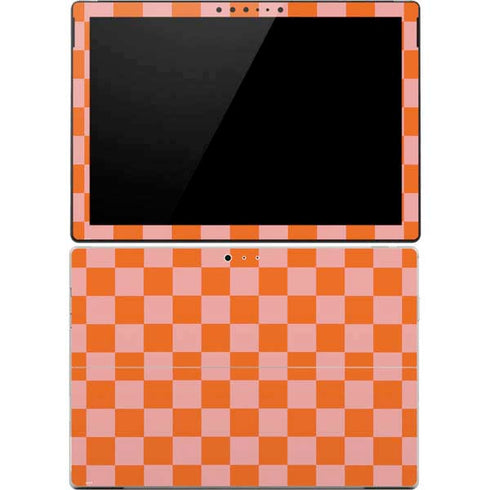 Orange Checkered Surface Pro 4 Skin