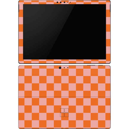 Orange Checkered Surface Pro 6 Skin