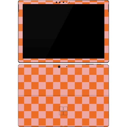 Orange Checkered Surface Pro 7 Skin