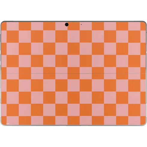 Orange Checkered Surface Pro 8 Skin