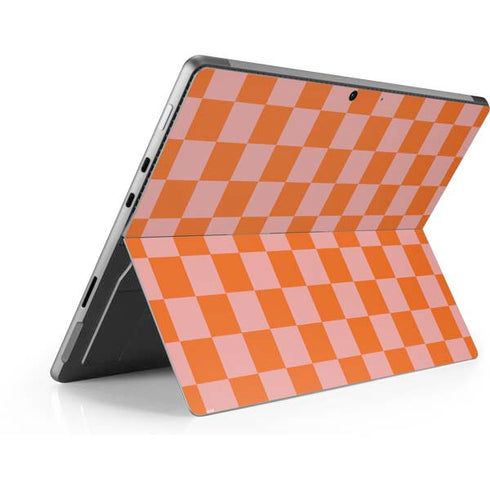 Orange Checkered Surface Pro 8 Skin