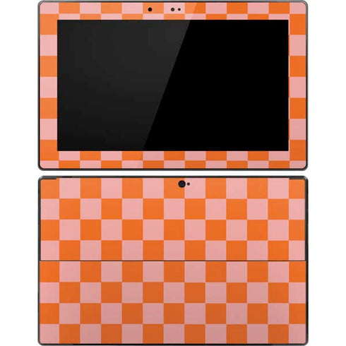 Orange Checkered Surface Pro Tablet Skin