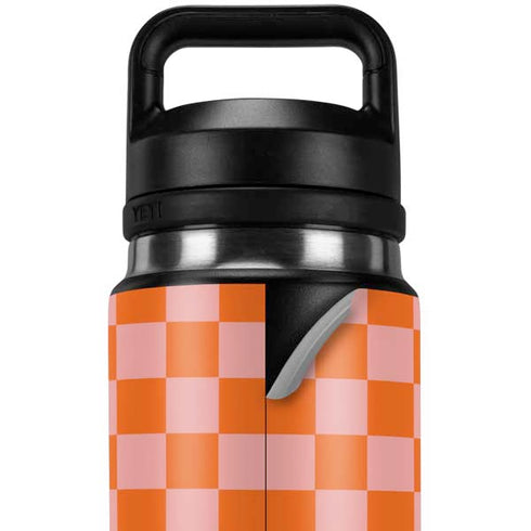 Orange Checkered YETI Rambler 26oz Bottle Skin
