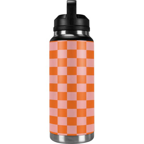 Orange Checkered YETI Rambler 36oz Bottle Skin