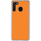 Orange Solid Galaxy A21 Clear Case