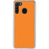 Orange Solid Galaxy A21 Clear Case