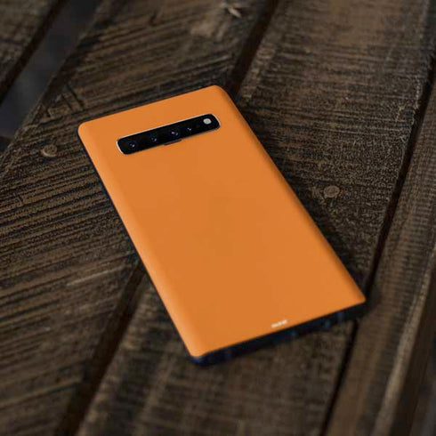 Orange Solid Galaxy S10 Skin