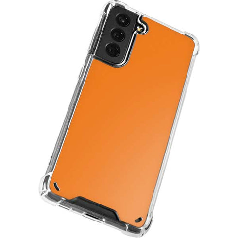 Orange Solid Galaxy S21 5G Clear Case